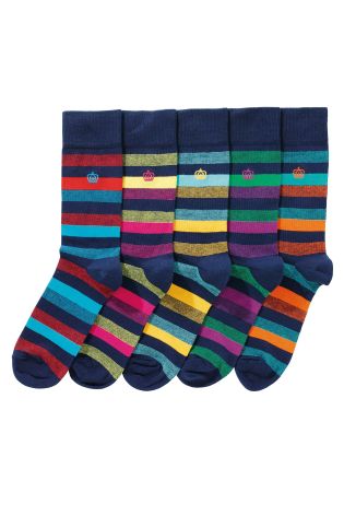 Multi Stripe Socks Five Pack
